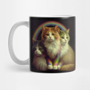 vintage rainbow cats Mug